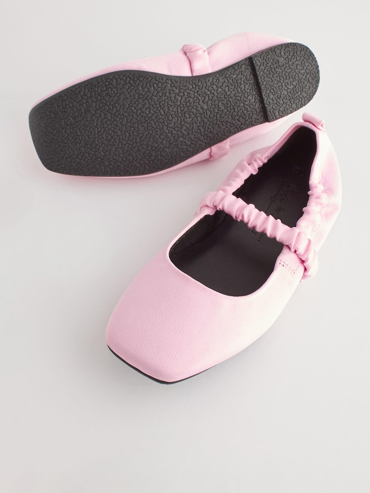 Pink Stretch Square Toe Mary Jane Shoes - Image 3 of 5