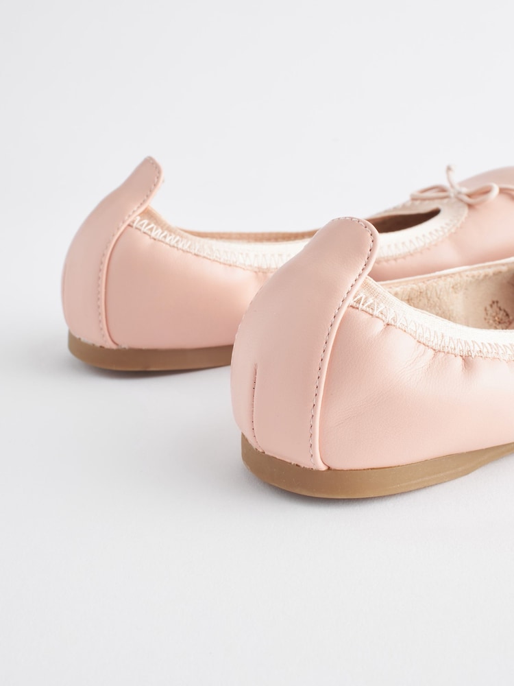 Buy Pink Stretch Bow Ballerina Shoes from Next Denmark