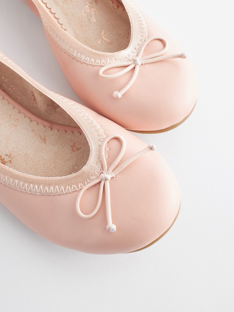 Pink Stretch Bow Ballerina Shoes - Image 6 of 6 Pink Stretch Bow Ballerina Shoes - Image 6 of 6