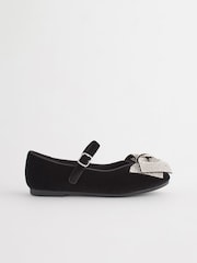 Black Sparkle Bow Occasion Mary Jane Shoes - Image 4 of 5