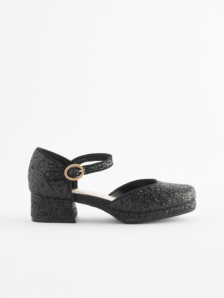 Schwarz glitzernd - Schuhe mit hohem Absatz für besondere Anlässe - Bild 1 von 8 Schwarz glitzernd - Schuhe mit hohem Absatz für besondere Anlässe - Bild 1 von 8
