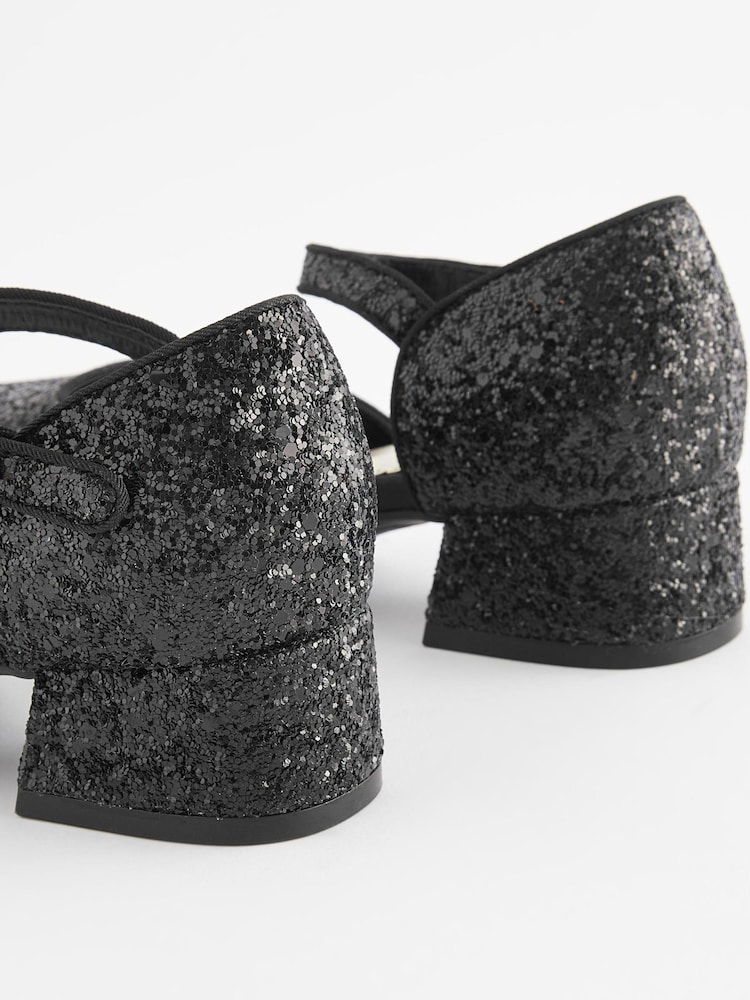 Schwarz glitzernd - Schuhe mit hohem Absatz für besondere Anlässe - Bild 8 von 8