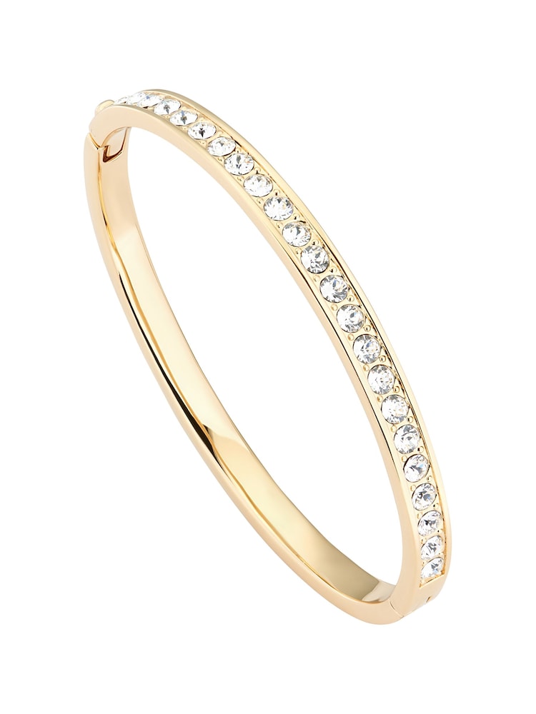 Ted Baker Gold Tone CLEMARA: Crystal Hinge Adjustable Bangle - Image 1 of 8