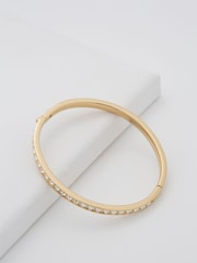 Ted Baker Gold Tone CLEMARA: Crystal Hinge Adjustable Bangle - Image 3 of 8
