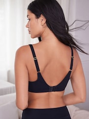 Black DD+ Non Pad Plunge Ultimate Comfort Brushed Bra - Image 1 of 6