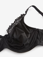Black DD+ Non Pad Plunge Ultimate Comfort Brushed Bra - Image 6 of 6