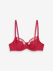 Black/Red Non Pad Full Cup Microfibre & Mesh Bras 2 Packs - Image 11 of 13