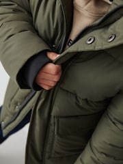 Clarks Khaki Green Boys Padded Coat - Image 10 of 15