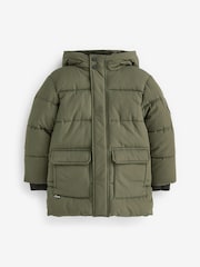 Clarks Khaki Green Boys Padded Coat - Image 11 of 15