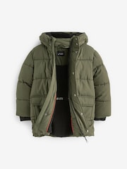 Clarks Khaki Green Boys Padded Coat - Image 13 of 15