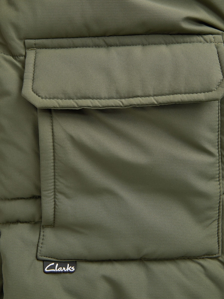Clarks Khaki Green Boys Padded Coat - Image 15 of 15