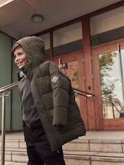 Clarks Khaki Green Boys Padded Coat - Image 2 of 15