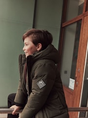 Clarks Khaki Green Boys Padded Coat - Image 3 of 15