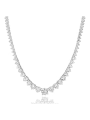 Beaverbrooks Sterling Silver Cubic Zirconia Necklace 45cm - Image 1 of 3