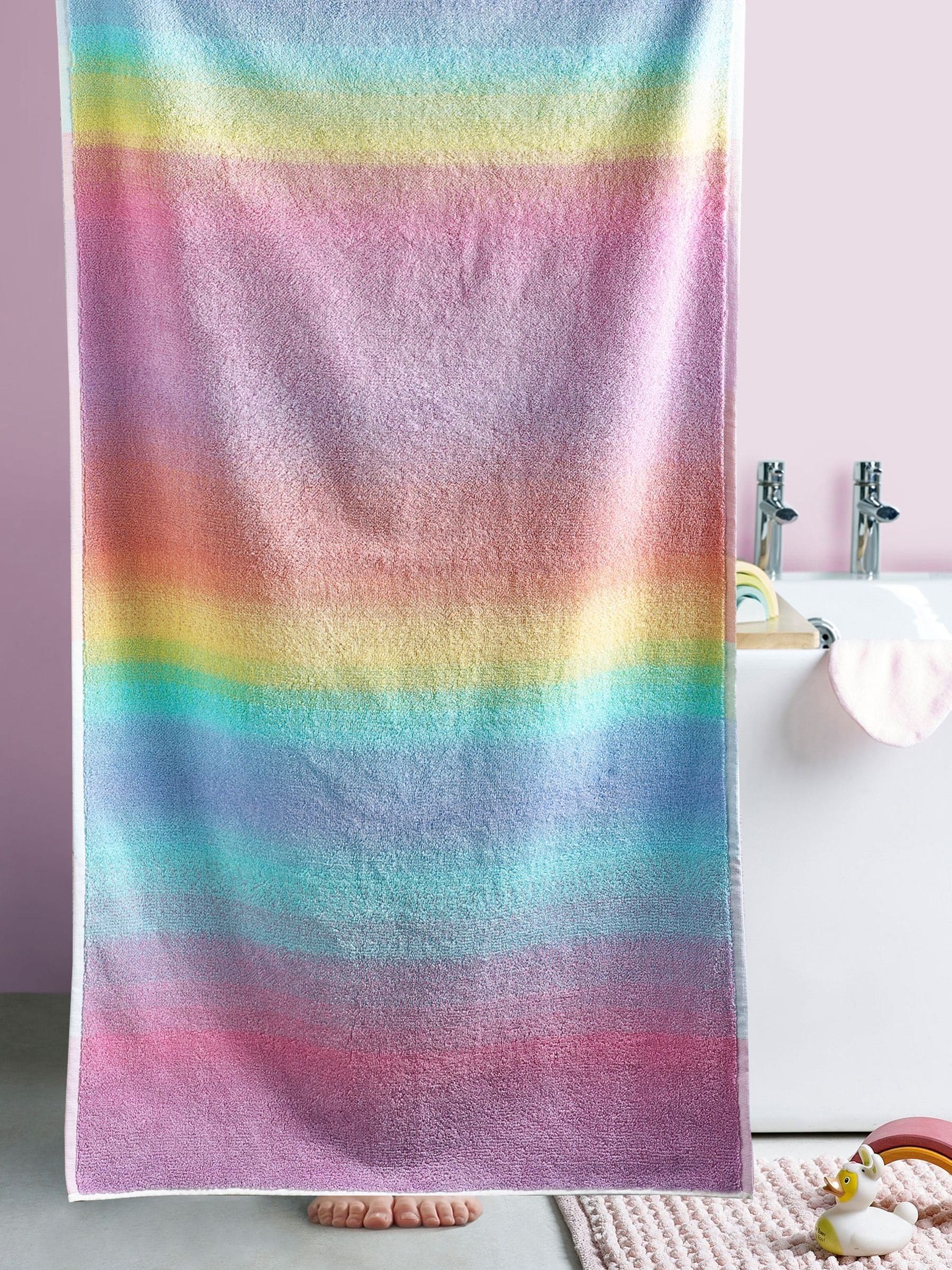 Buy Rainbow Ombre Stripe 100 Cotton Towel from Next Luxembourg