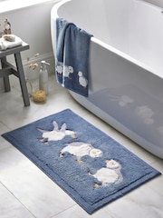 Blue Puffin 100% Cotton Bath Mat - Image 1 of 5