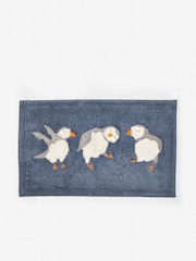 Blue Puffin 100% Cotton Bath Mat - Image 3 of 5