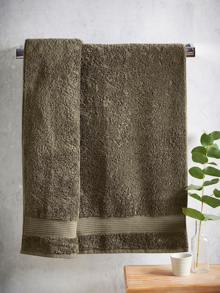 Green Khaki Egyptian Cotton Towel - Image 2 of 5