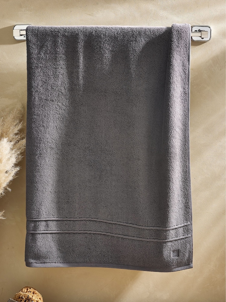 Charcoal Grey Supersoft Towels 100% Cotton - Image 2 of 4
