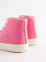 Pink Standard Fit (F) Lace-Up High Top Trainers - Image 4 of 5