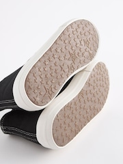 Black Standard Fit (F) Lace-Up High Top Trainers - Image 5 of 5