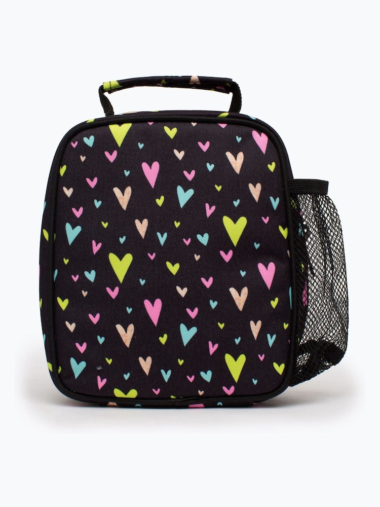Hype. Multi Heart Gold Glitter Overlay Black Lunch Box - Image 2 of 8