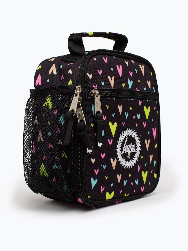 Hype. Multi Heart Gold Glitter Overlay Black Lunch Box - Image 3 of 8