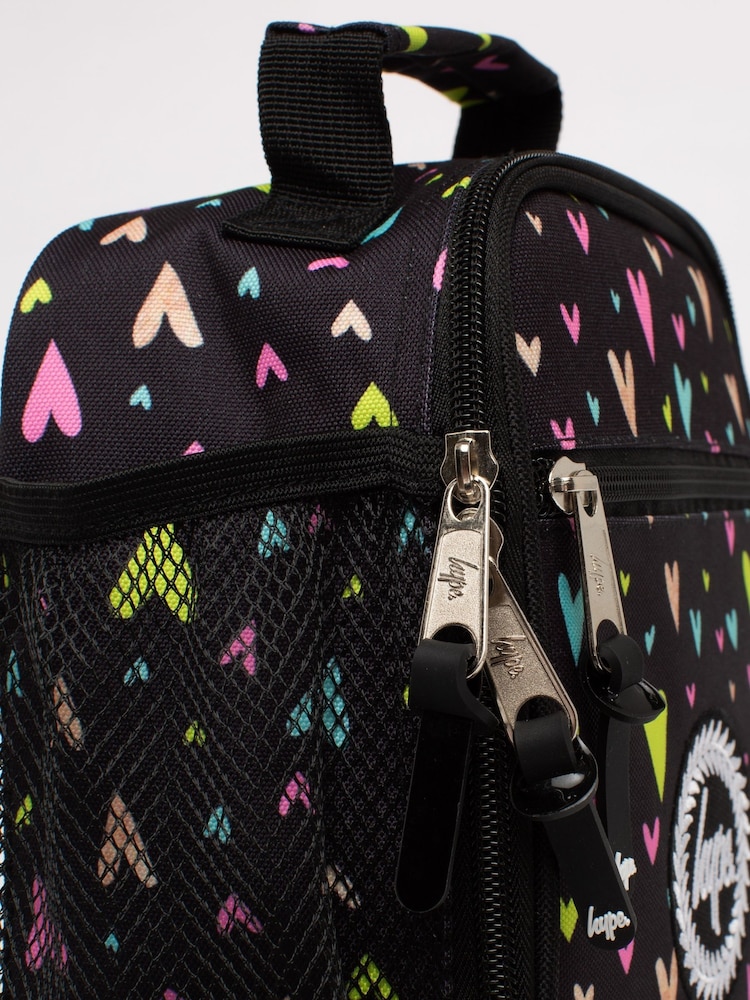 Hype. Multi Heart Gold Glitter Overlay Black Lunch Box - Image 5 of 8