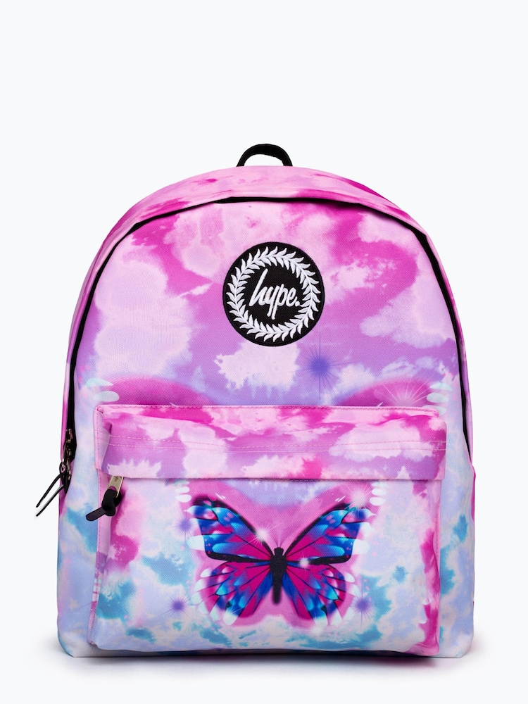 Hype. Pink Gradient Skies Butterfly Backpack - Image 1 of 9