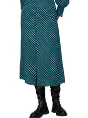 Whistles Blue Sun Check Button Front Skirt - Image 1 of 4
