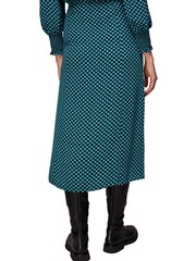 Whistles Blue Sun Check Button Front Skirt - Image 2 of 4