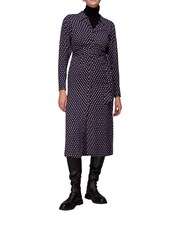 Whistles Natural Dotted Spot Print Shirt Dress - Image 1 of 4