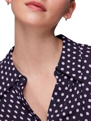 Whistles Natural Dotted Spot Print Shirt Dress - Image 3 of 4
