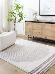 LIVABLISS Brown Fossay Washable Shaggy Modern Rug - Image 1 of 6