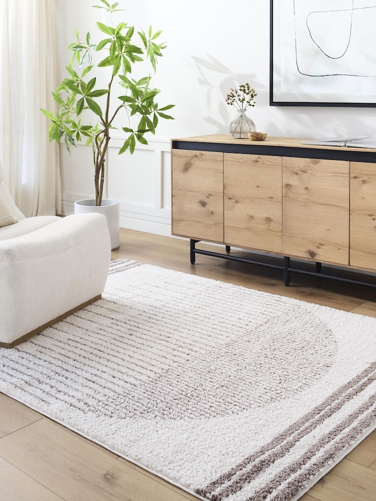 LIVABLISS Brown Fossay Washable Shaggy Modern Rug - Image 1 of 6