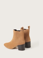 Monsoon Natural Square Toe Suede Chelsea Boots - Image 4 of 4