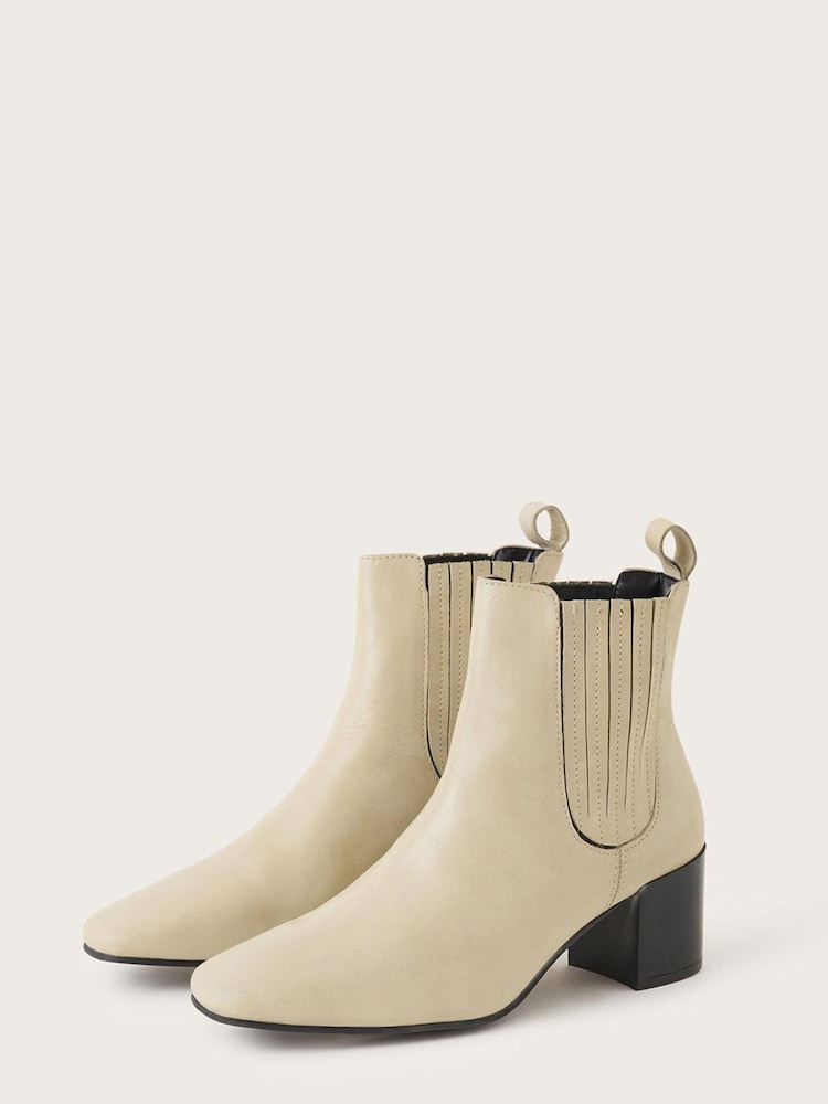 Monsoon Chelsea-Stiefel aus Leder mit eckiger Zehenpartie - Bild 2 von 3