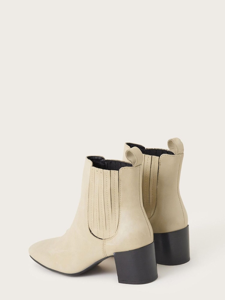 Monsoon Chelsea-Stiefel aus Leder mit eckiger Zehenpartie - Bild 3 von 3