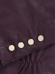 Hobbs Purple Sienna Leather Gloves - Image 2 of 2