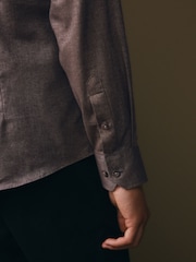 Neutral Brown Trimmed Shirt - Image 3 of 5