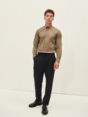 Khaki Green EDIT Stretch Shirt - Image 1 of 7