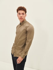 Khaki Green EDIT Stretch Shirt - Image 3 of 7