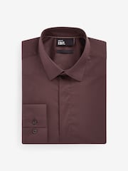 Chocolate Brown EDIT Stretch Shirt - Image 4 of 7