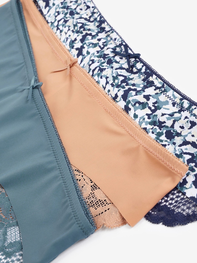 Druck/einfarbig - Nahtlose Slips mit Spitzenrückseite im 3er-Pack - Bild 7 von 7 Druck/einfarbig - Nahtlose Slips mit Spitzenrückseite im 3er-Pack - Bild 7 von 7