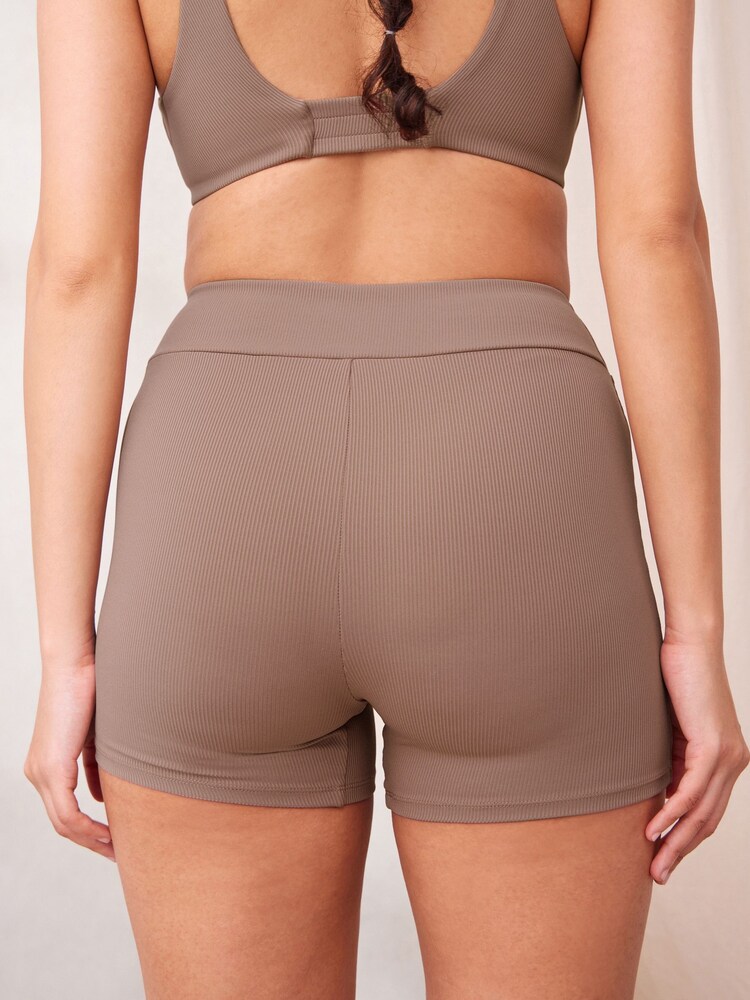 self. Ribbed Boyfriend Shorts - Image 3 of 8