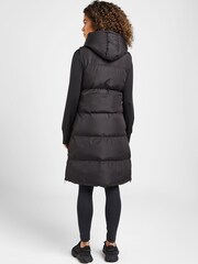 Elle Sport Double Layered Padded Longline Black Gilet - Image 2 of 6