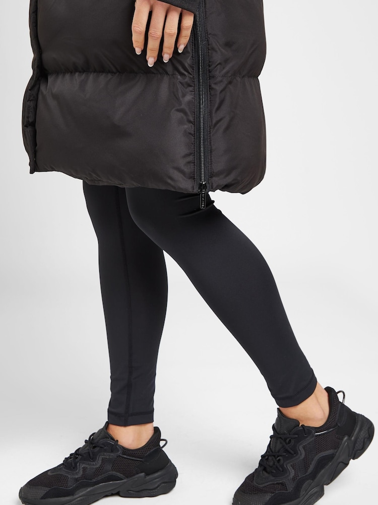 Elle Sport Double Layered Padded Longline Black Gilet - Image 6 of 6