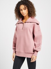 Elle Sport Pink Half Zip Pullover - Image 1 of 5