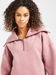 Elle Sport Pink Half Zip Pullover - Image 4 of 5