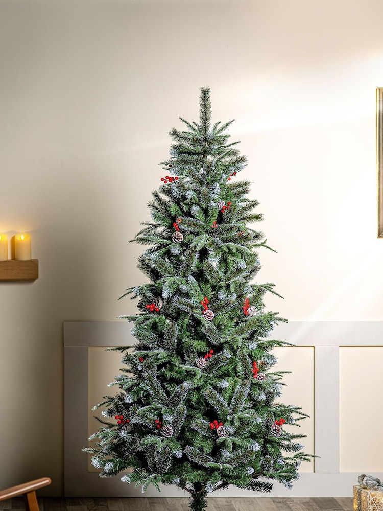 Premier Decorations Ltd Green New Jersey Spruce Christmas 7ft Tree - Image 1 of 4